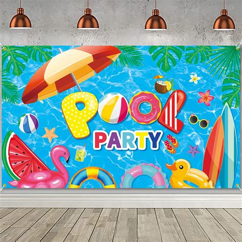 pool party banner|pool party banners custom.